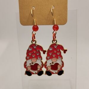 Gnome with Heart Earrings